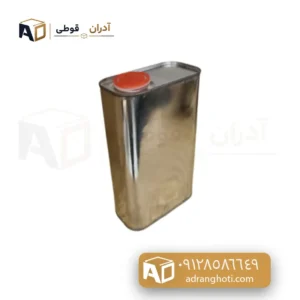 قوطی فلزی یک لیتری کتابی مناسب بسته‌بندی رنگ روغن موتور و هاردنر