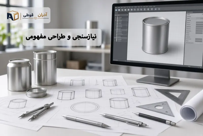 نیازسنجی و طراحی مفهومی (Concept Design) در مراحل طراحی و تولید قوطی‌های فلزی