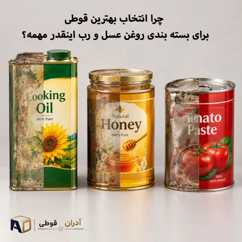 بهترین قوطی برای بسته بندی روغن عسل و رب چیست؟